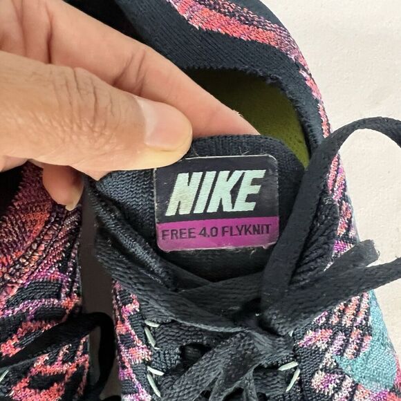Nike Free RN Flyknit Running Shoes Fire Pink Grape Womens Size 8 - Picture 5 of 8